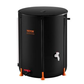 VEVOR Collapsible Rain Barrel, 53 Gallon/201 L Portable Rain Water Collection Barrel, PVC Rainwater Collection System with Spigots and Overflow K