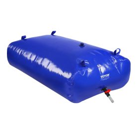 VEVOR 540L/142.7 Gallon Water Storage Bladder, RV Water Tank, 1000D Blue PVC Collapsible Water Storage Containers, Large Capacity Soft Water Bag