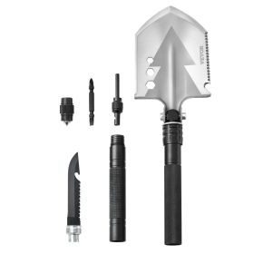 VEVOR Survival Shovel, 8 in 1 Camping Shovel Folding Multitool, Military Grade Portable Compact Tactical Shovel, Multifunction for Off-Roading
